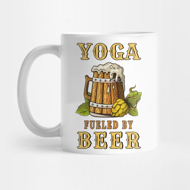 Yoga Fueled by Beer Design Quote by jeric020290